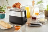 Philips Daily Collection HD2517/90 brødrister 8 2 skive(r) 900 W Sort, Sølv