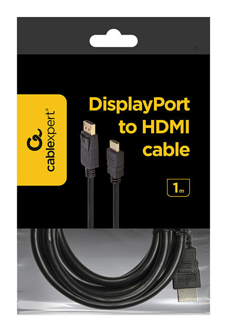 Gembird DisplayPort - HDMI, 1m HDMI Type A (Standard) Sort