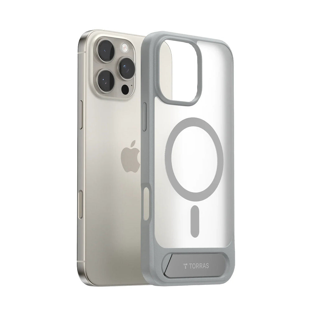 Torras Ostand mobiltelefon etui 17,5 cm (6.9") Cover Grå