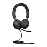Jabra Evolve2 40 SE MS Stereo Kablet Høretelefoner Sort