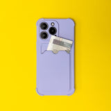 Card Armor Case Pouch Cover til Xiaomi Redmi 10X 4G / Xiaomi Redmi Note 9 Card Wallet Silicone Armor Cover Air Bag Raspberry