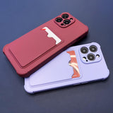 Card Armor Case Pouch Cover til Xiaomi Redmi 10X 4G / Xiaomi Redmi Note 9 Card Wallet Silicone Armor Cover Air Bag Raspberry
