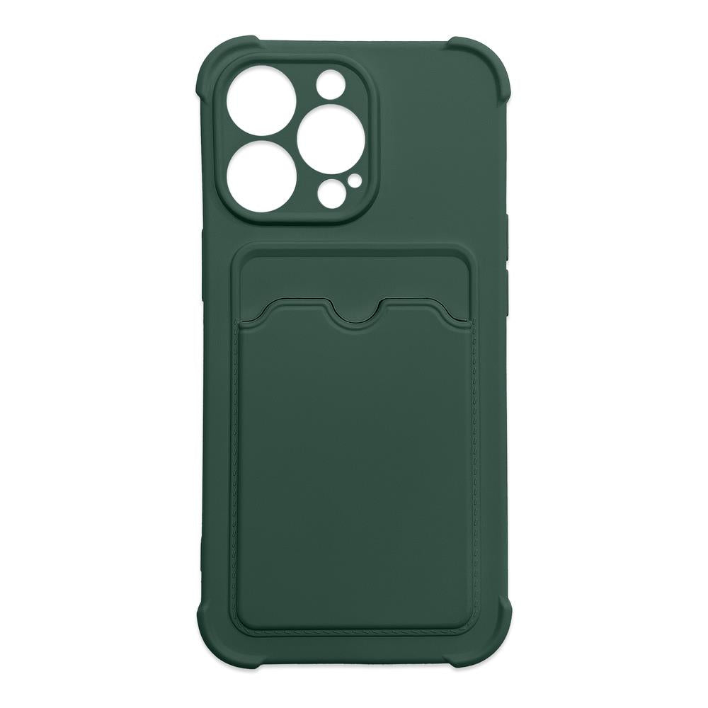 Card Armor Case Pouch Cover til Xiaomi Redmi 10X 4G / Xiaomi Redmi Note 9 Card Wallet Silicone Armor Cover Air Bag Green