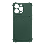 Card Armor Case Pouch Cover til Xiaomi Redmi 10X 4G / Xiaomi Redmi Note 9 Card Wallet Silicone Armor Cover Air Bag Green