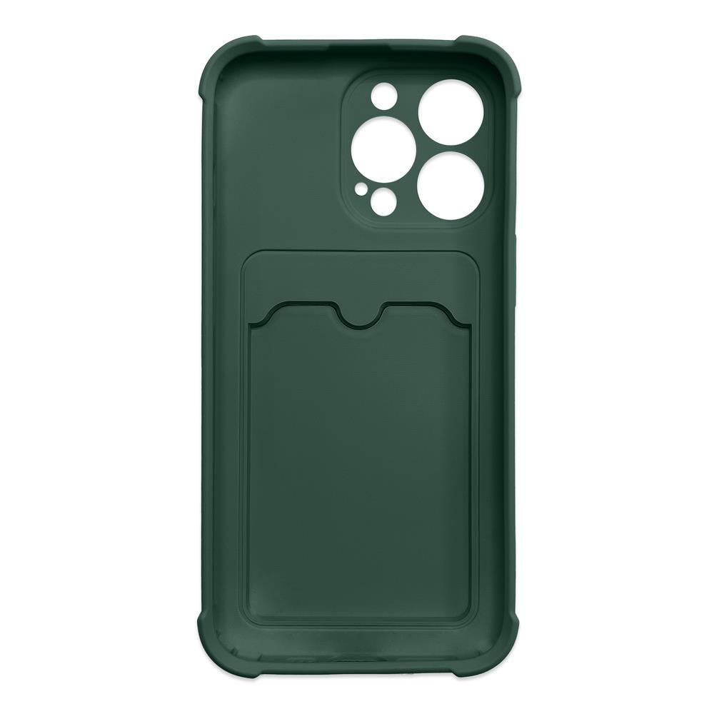 Card Armor Case Pouch Cover til Xiaomi Redmi 10X 4G / Xiaomi Redmi Note 9 Card Wallet Silicone Armor Cover Air Bag Green