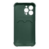 Card Armor Case Pouch Cover til Xiaomi Redmi 10X 4G / Xiaomi Redmi Note 9 Card Wallet Silicone Armor Cover Air Bag Green
