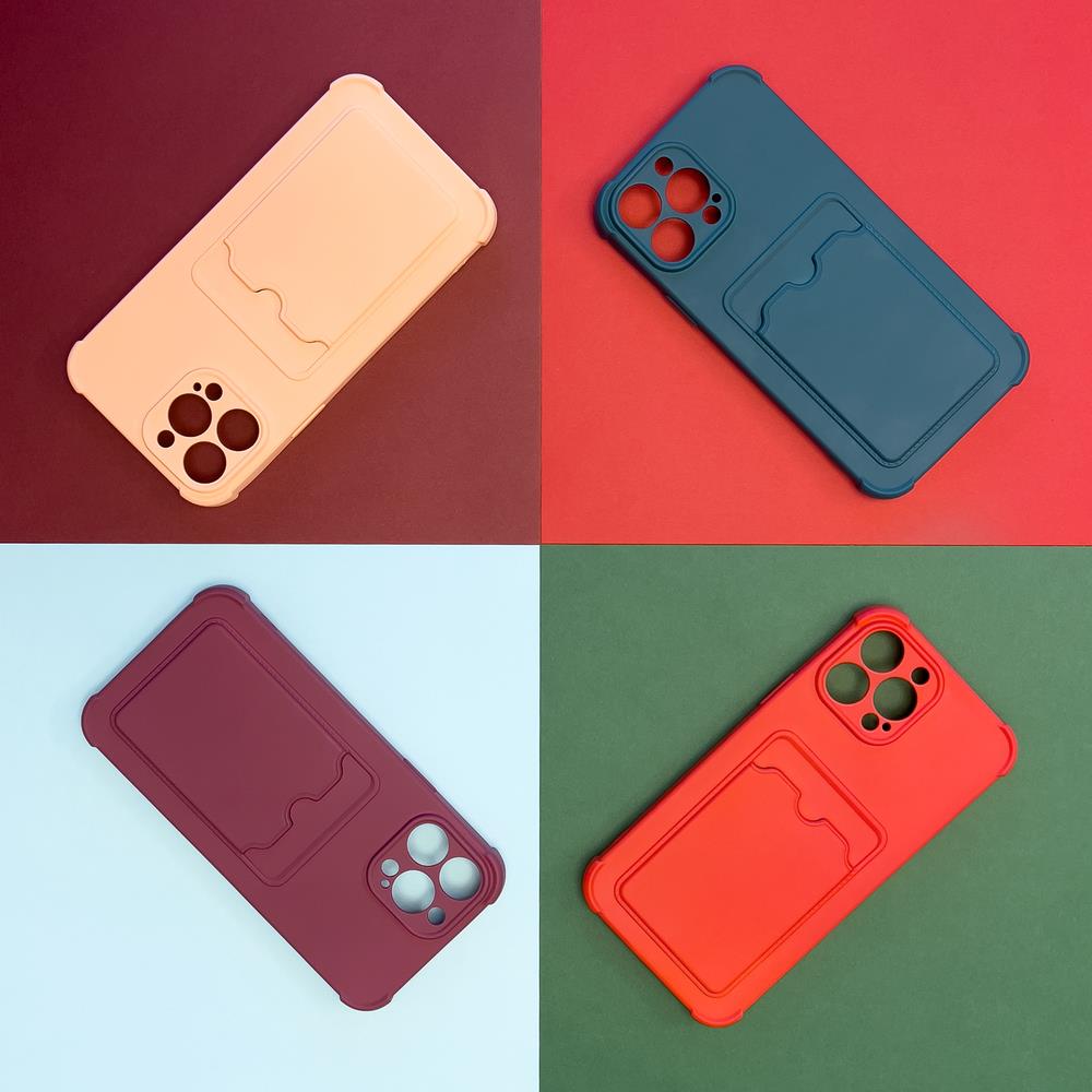 Card Armor Case Pouch Cover til Xiaomi Redmi Note 10 / Redmi Note 10S Card Wallet Silicone Armor Cover Air Bag Navy Blue