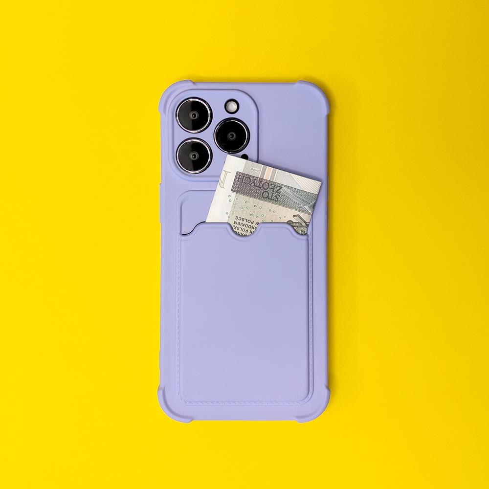 Card Armor Case Pouch Cover til Xiaomi Redmi Note 10 / Redmi Note 10S Card Wallet Silicone Armor Cover Air Bag Navy Blue