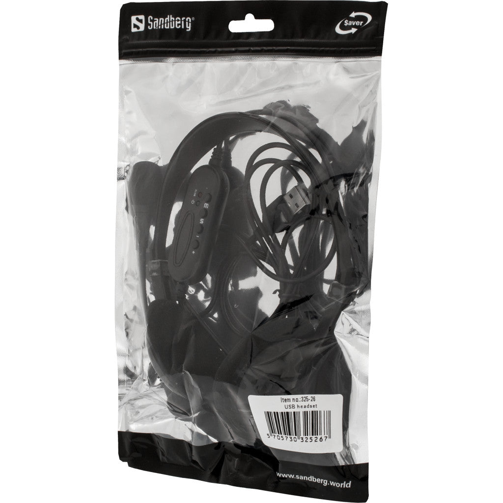 Sandberg Saver USB headset, Black