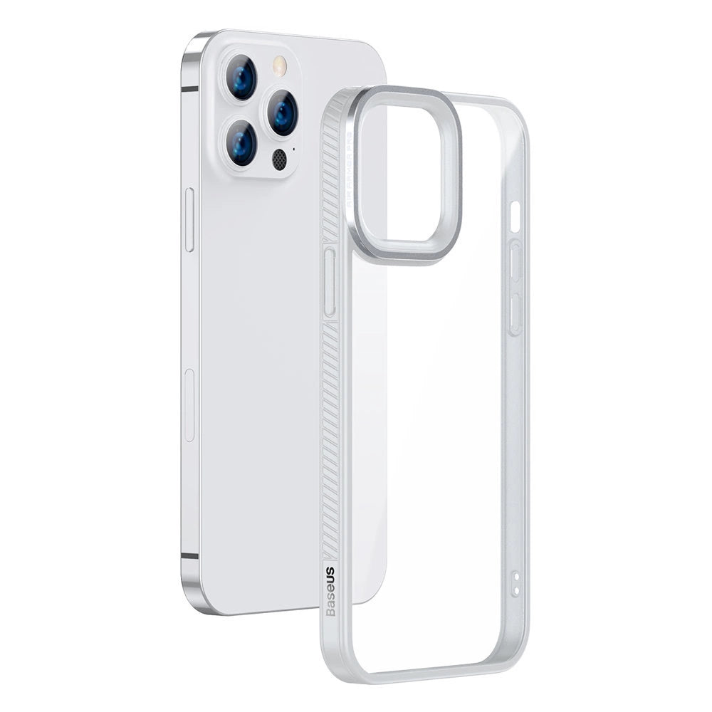 Baseus Crystal Phone Case Armor Case til iPhone 13 Pro med Gel Frame grå (ARJT000413)
