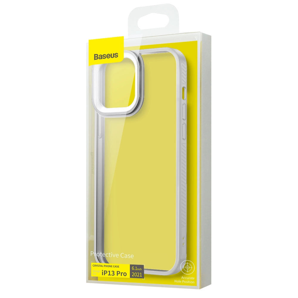 Baseus Crystal Phone Case Armor Case til iPhone 13 Pro med Gel Frame grå (ARJT000413)