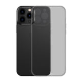 Baseus Frosted Glass Case Cover til iPhone 13 Pro Hard Cover med Gel Frame sort (ARWS000401)