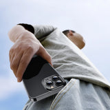 Baseus Frosted Glass Case Cover til iPhone 13 Pro Hard Cover med Gel Frame sort (ARWS000401)