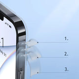 Baseus Frosted Glass Case Cover til iPhone 13 Pro Hard Cover med Gel Frame sort (ARWS000401)