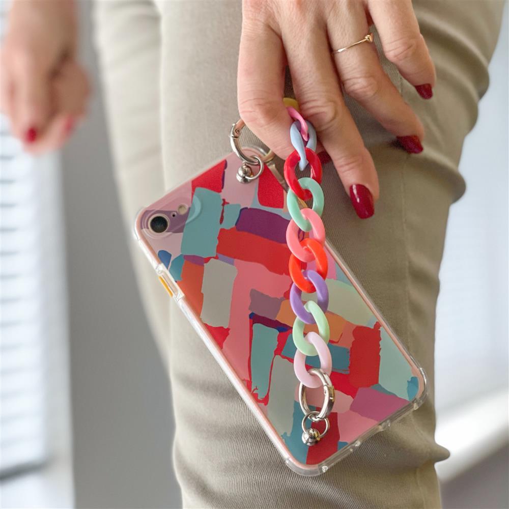 Color Chain Case gel fleksibelt elastisk dæksel med kædehanger til Xiaomi Redmi Note 10 / Redmi Note 10S flerfarvet (3)