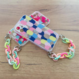 Color Chain Case gel fleksibelt elastisk dæksel med kædehanger til Xiaomi Redmi Note 10 / Redmi Note 10S flerfarvet (3)