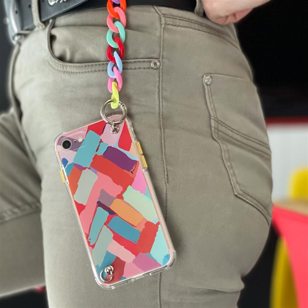 Color Chain Case gel fleksibelt elastisk dæksel med kædehanger til Xiaomi Redmi Note 10 / Redmi Note 10S flerfarvet (4)