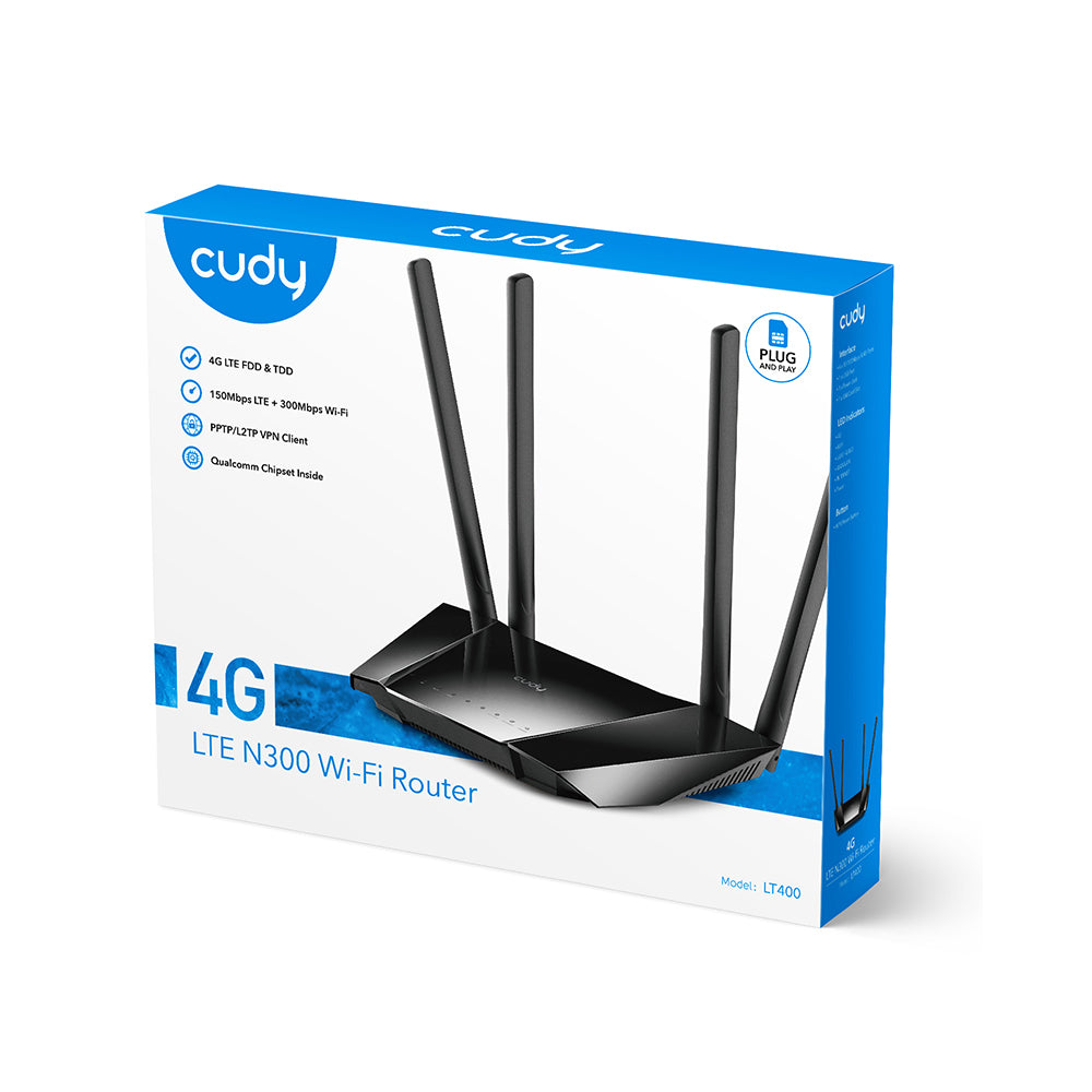 Cudy 4 G Router Lt400 Cat4/Wf4 N300