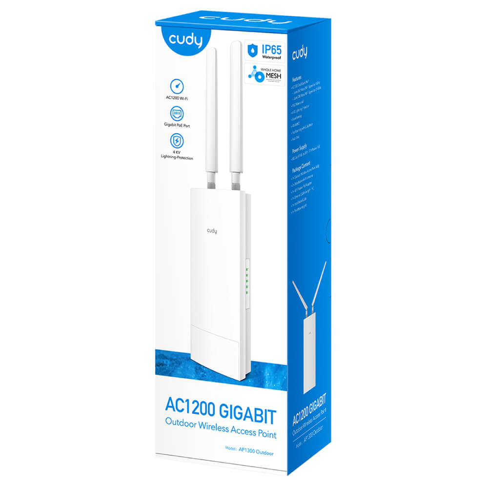 Cudy Acces Point Ap1300 Outdoor Wf5 Ac1200 Gigabit Po E Mesh Ip65