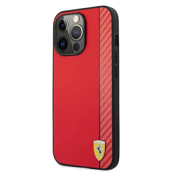 Ferrari FESAXHCP13XRE iPhone 13 Pro Max 6.7" red/red hardcase On Track Carbon Stripe