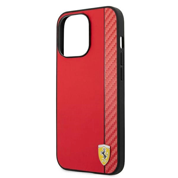 Ferrari FESAXHCP13XRE iPhone 13 Pro Max 6.7" red/red hardcase On Track Carbon Stripe