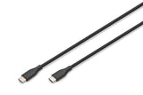 Digitus AK-300341-010-S USB-kabel USB 2.0 1 m USB C 0,48 Gbit/sek. 60 W Sort