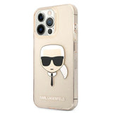Karl Lagerfeld Glitter Karl's Head Case for iPhone 13 Pro / iPhone 13 - Gold