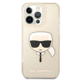 Karl Lagerfeld Glitter Karl's Head Case for iPhone 13 Pro / iPhone 13 - Gold