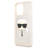 Karl Lagerfeld Glitter Karl's Head Case for iPhone 13 Pro / iPhone 13 - Gold