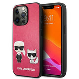 Karl Lagerfeld Ikonik Karl&Choupette Case for iPhone 13 Pro / iPhone 13 - Fuchsia