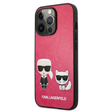 Karl Lagerfeld Ikonik Karl&Choupette Case for iPhone 13 Pro / iPhone 13 - Fuchsia