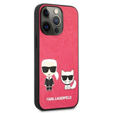 Karl Lagerfeld Ikonik Karl&Choupette Case for iPhone 13 Pro / iPhone 13 - Fuchsia