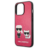 Karl Lagerfeld Ikonik Karl&Choupette Case for iPhone 13 Pro / iPhone 13 - Fuchsia