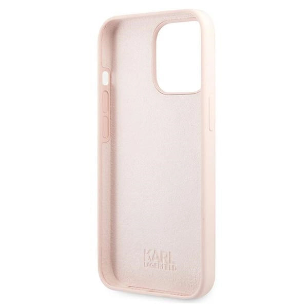 Karl Lagerfeld Silicone Karl&Choupette Case for iPhone 13 Pro / iPhone 13 - Light Pink