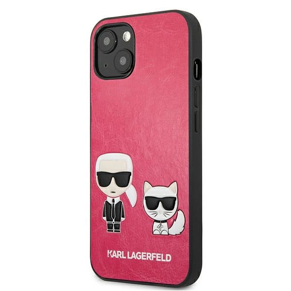 Karl Lagerfeld Ikonik Karl&Choupette iPhone 13 mini case - fuchsia