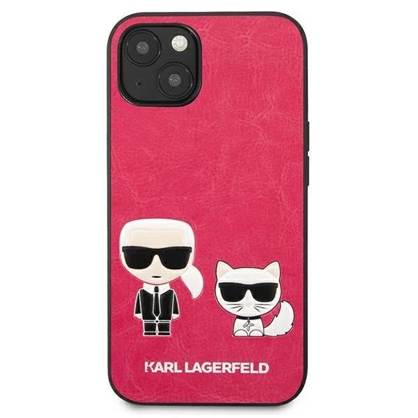 Karl Lagerfeld Ikonik Karl&Choupette iPhone 13 mini case - fuchsia