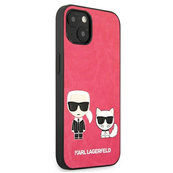 Karl Lagerfeld Ikonik Karl&Choupette iPhone 13 mini case - fuchsia