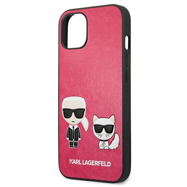 Karl Lagerfeld Ikonik Karl&Choupette iPhone 13 mini case - fuchsia