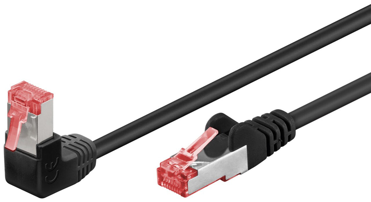 Goobay 51541 CAT 6 S/FTP CU 0,25m Sort