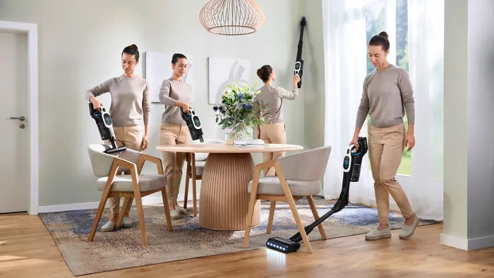 Bosch BCS1041WAC stav støvsuger & elektrisk kost Stick vakuum Batteri Dry HEPA Poseløs 0,4 L 23,5 W Sort, Hvid 4 At