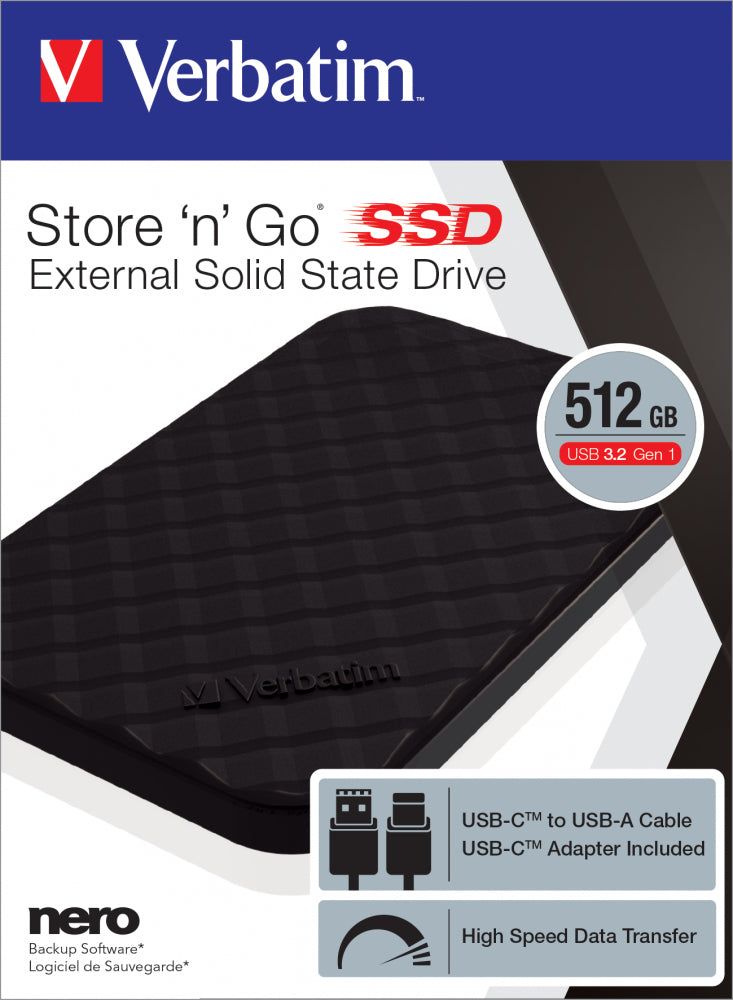 Verbatim Store 'n' Go 512 GB USB Type-C 3.2 Gen 1 (3.1 Gen 1) Sort