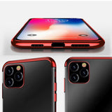 Clear Color Case Gel TPU Electroplating Frame Cover til iPhone 13 Pro blå