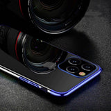 Clear Color Case Gel TPU Electroplating Frame Cover til iPhone 13 Pro blå