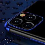 Clear Color Case Gel TPU Electroplating Frame Cover til iPhone 13 Pro blå