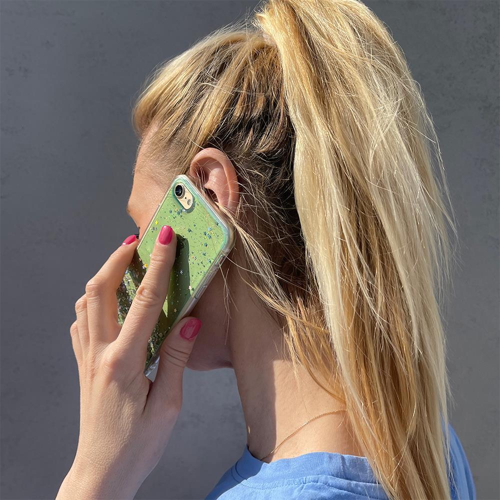 Star Glitter Shining Cover til iPhone 13 Pro sort