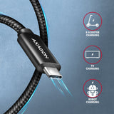 Axagon BUCM4X-CM10AB USB-kabel USB4 Gen 3x2 1 m USB C 40 Gbit/sek. 240 W Sort