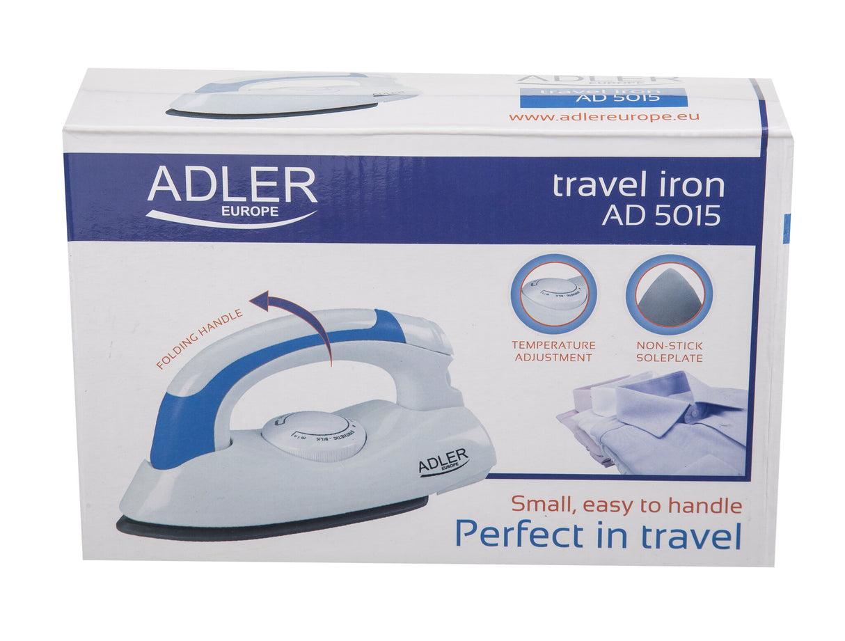Adler AD 5015 Tør strygejern 800 W Blå, Hvid