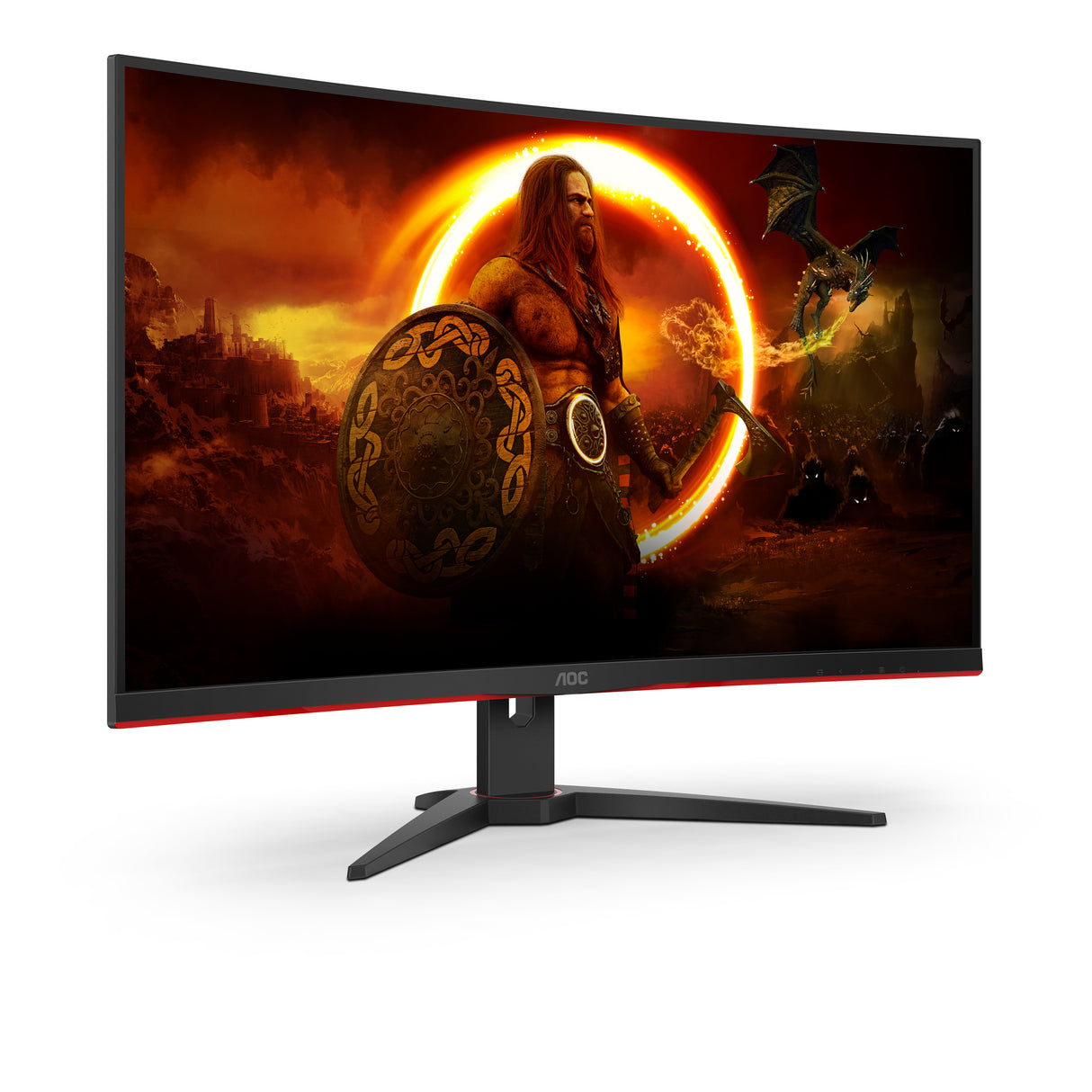 AOC G2 C32G2ZE/BK computerskærm 80 cm (31.5") 1920 x 1080 pixel Fuld HD LED Sort, Rød
