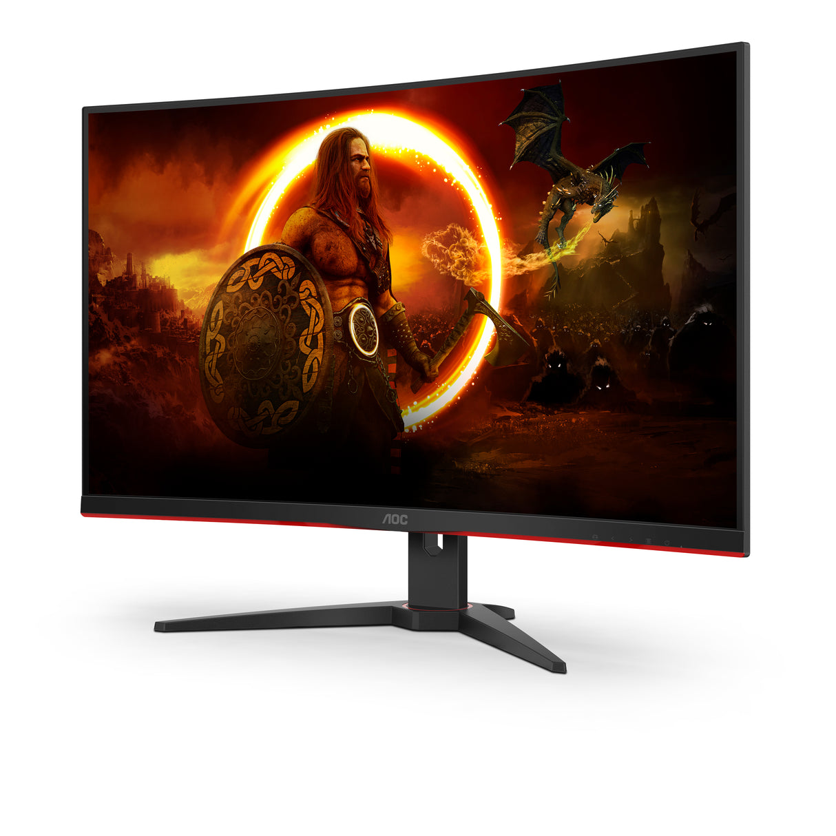 AOC G2 C32G2ZE/BK computerskærm 80 cm (31.5") 1920 x 1080 pixel Fuld HD LED Sort, Rød