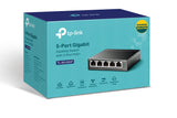 TP-Link TL-SG1005P netværksswitch Ikke administreret Gigabit Ethernet (10/100/1000) Strøm over Ethernet (PoE) Sort